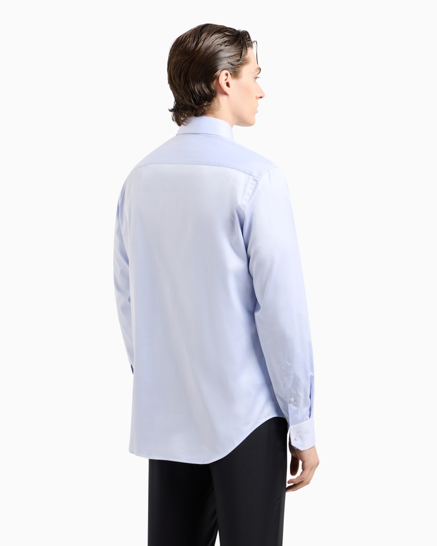 The world of armani CAMICIA CLASSICA REGULAR FIT IN COTONE Liquidazione