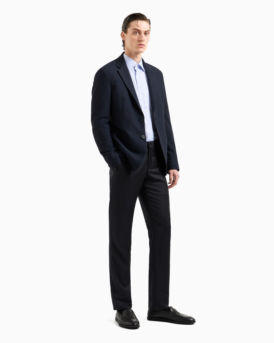 The world of armani CAMICIA CLASSICA REGULAR FIT IN COTONE Liquidazione