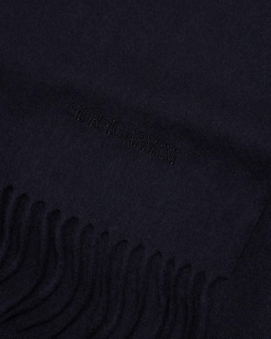 The world of armani SCIARPA IN CASHMERE CON LOGO RICAMATO Enormi risparmi
