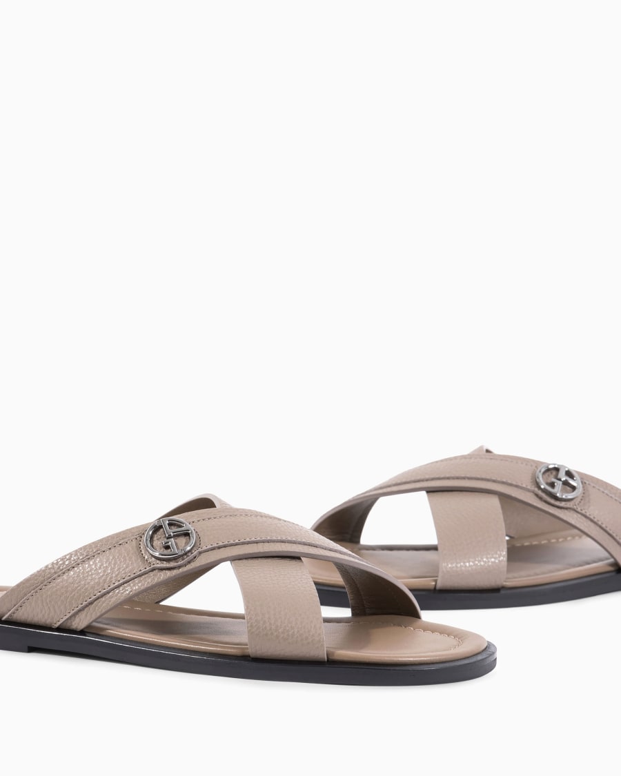 The world of armani SANDALI CROSS IN PELLE GRANATA Ultimo giorno