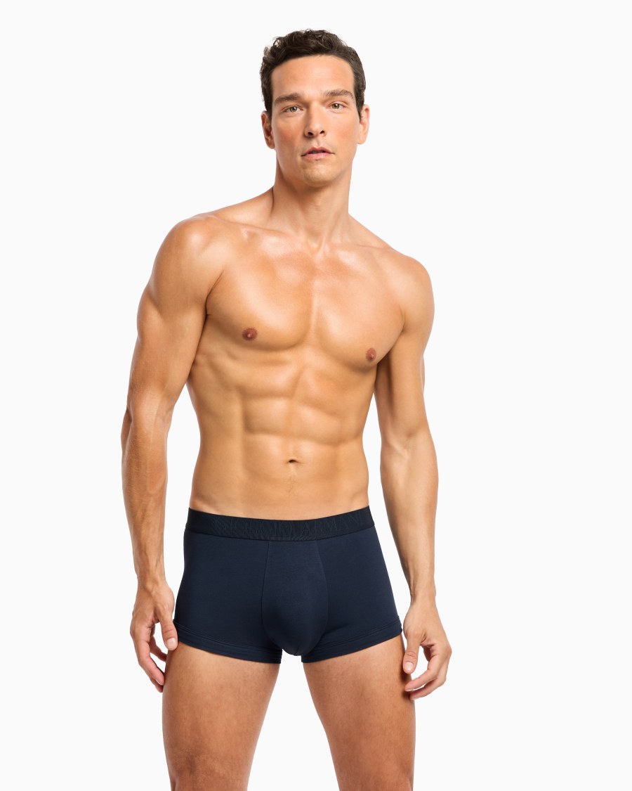 The world of armani BOXER IN JERSEY STRETCH CON BANDA LOGATA Promozione temporanea