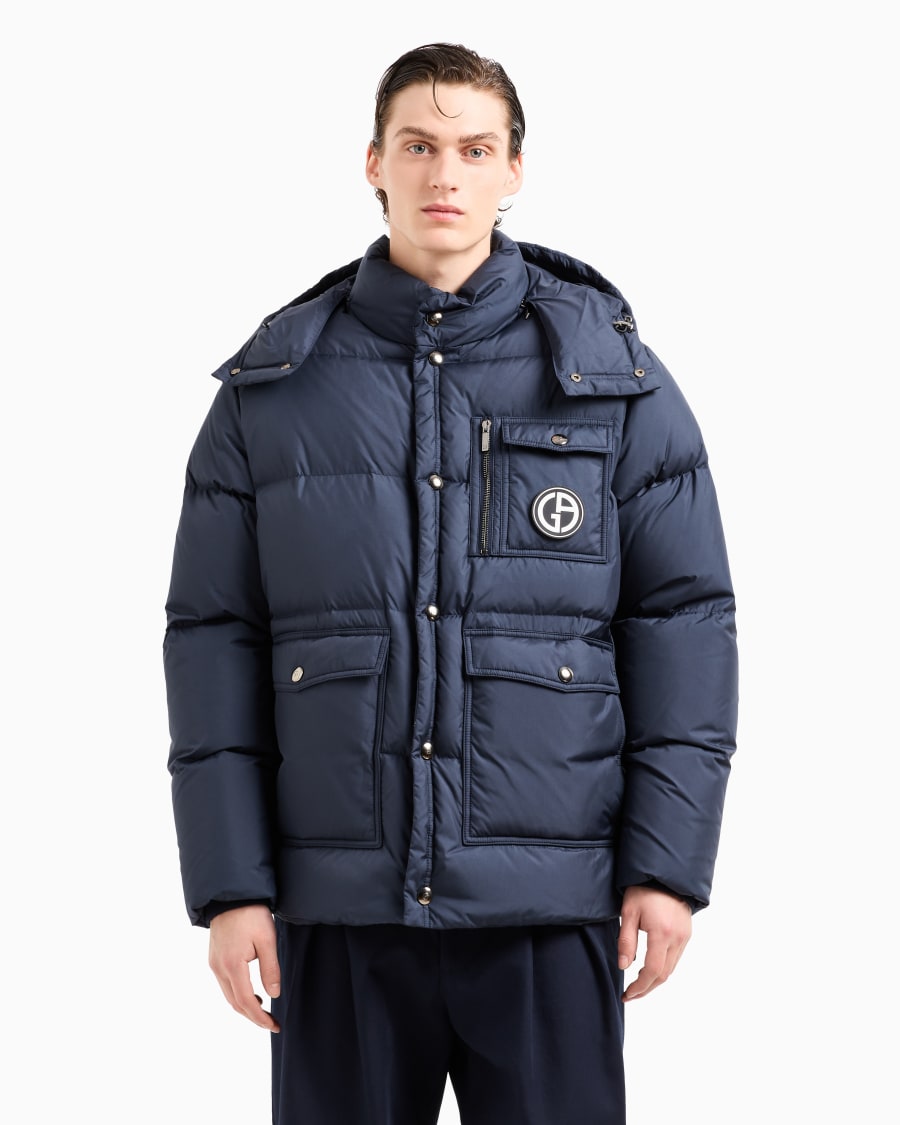 The world of armani BOMBER CON CAPPUCCIO IMBOTTITO IN PIUMA D'OCA ASV Fino al 50% di sconto