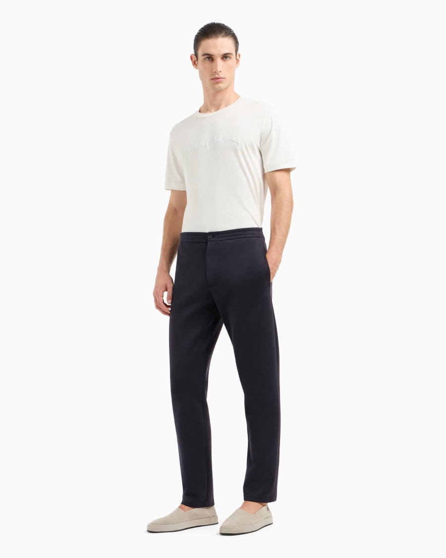 The world of armani PANTALONI IN DOPPIO JERSEY DI COTONE Offerta speciale della fabbrica