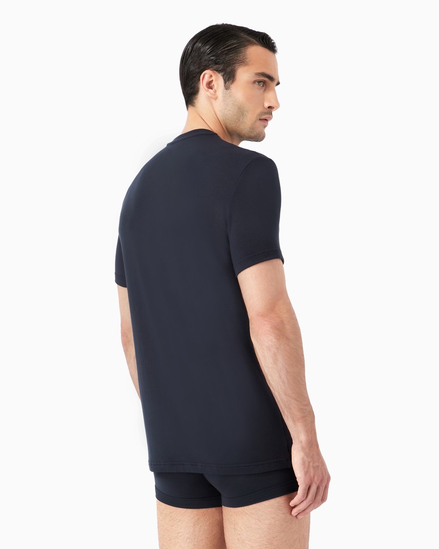 The world of armani T-SHIRT LOUNGEWEAR A MANICA CORTA IN JERSEY STRETCH Discount Store per i nuovi prodotti