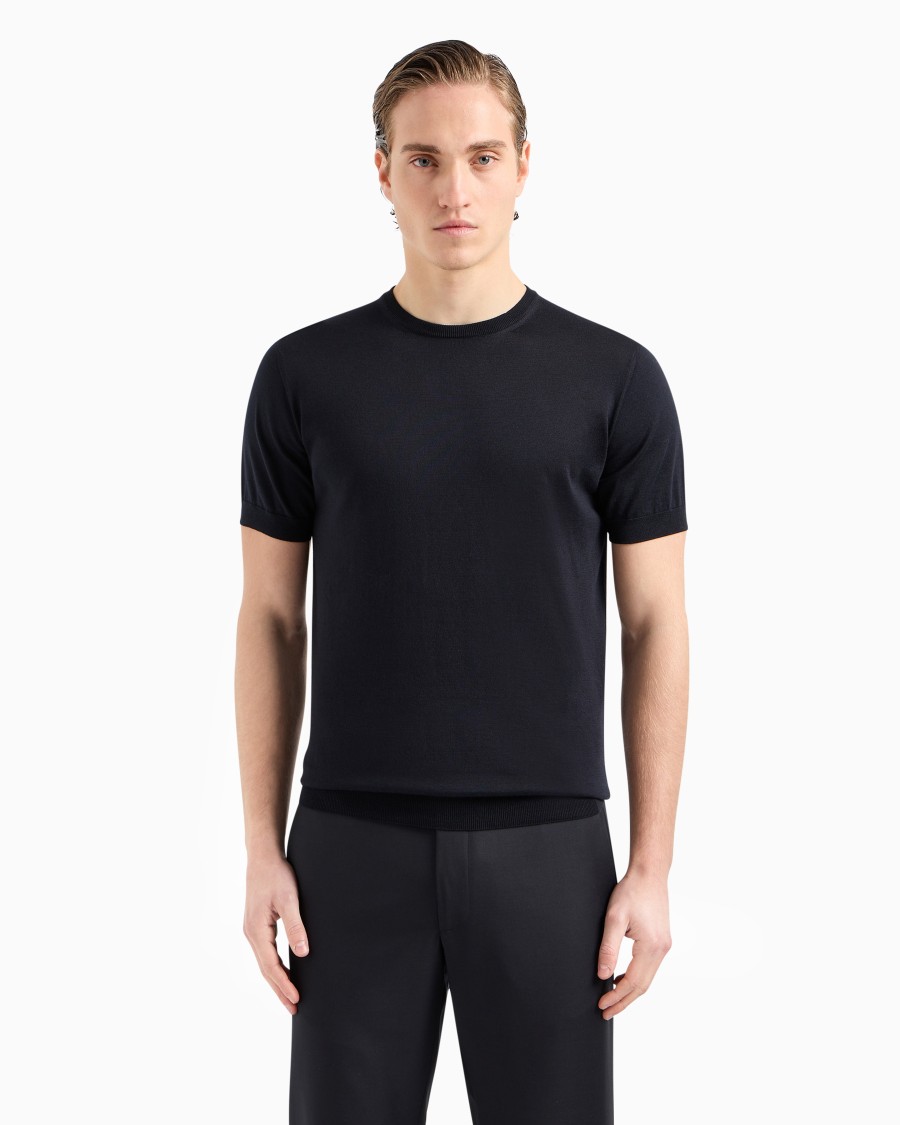 The world of armani MAGLIA GIROCOLLO IN SETA E COTONE Solo un giorno rimasto