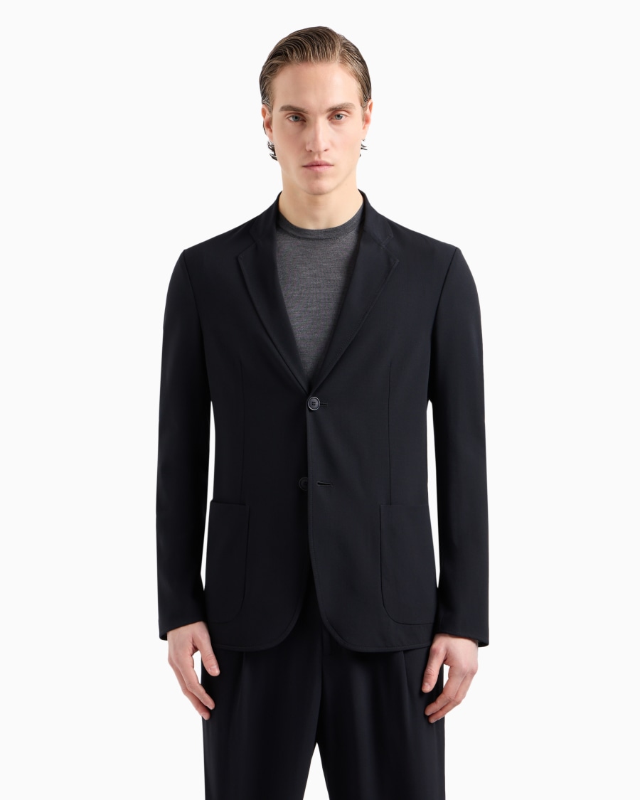 The world of armani GIACCA MONOPETTO IN LANA VERGINE Enormi sconti