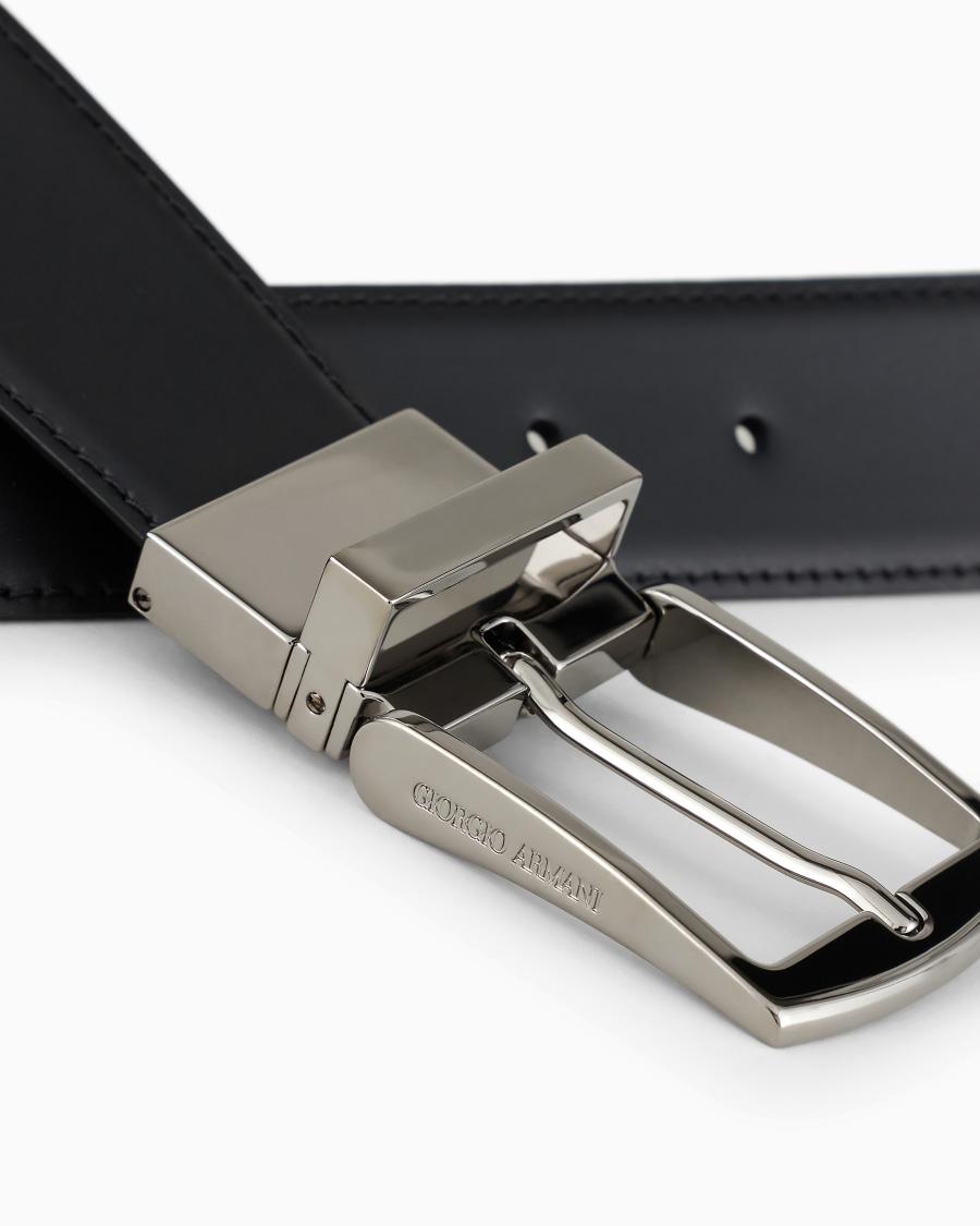The world of armani CINTURA REVERSIBILE IN PELLE Black Friday Prezzi