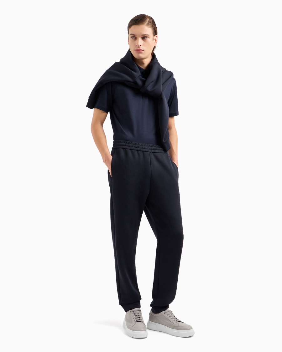 The world of armani POLO IN JERSEY DI SETA E COTONE MELANGE Duty-free
