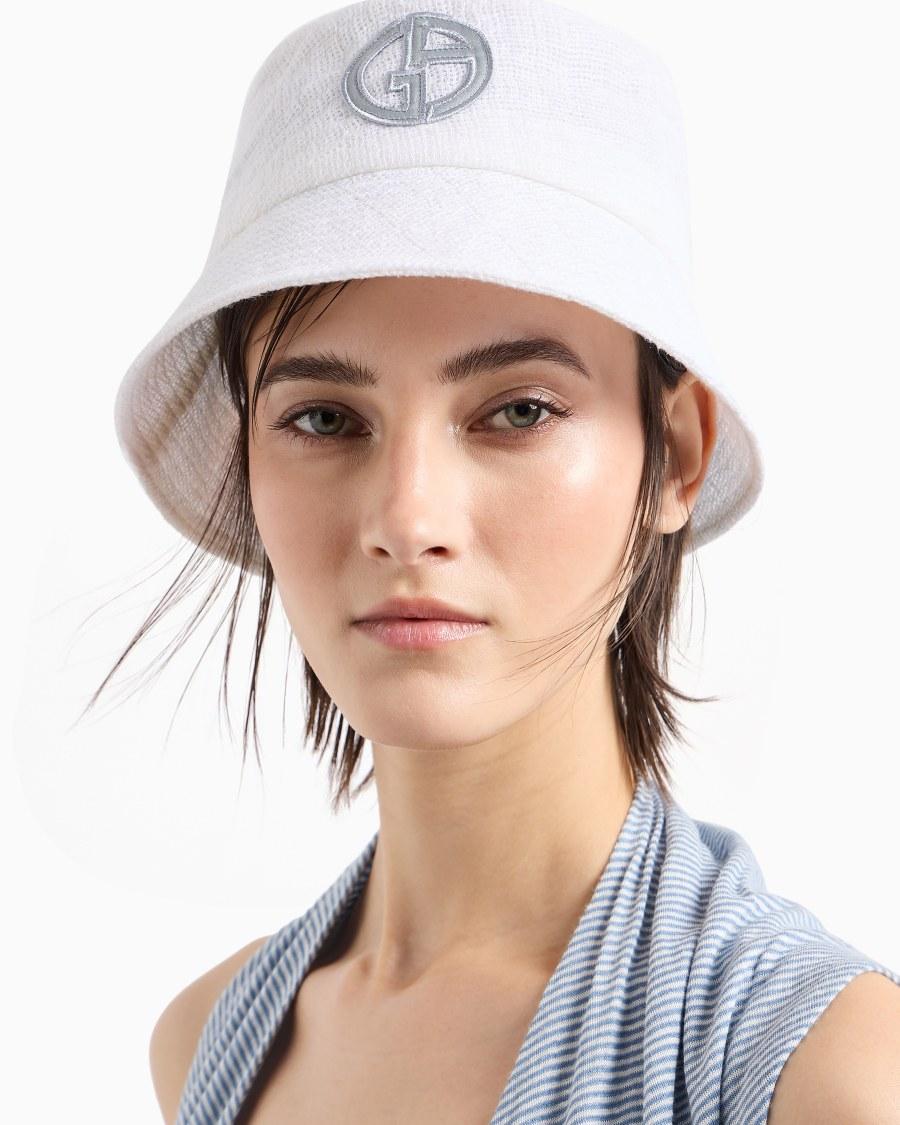The world of armani CAPPELLO CLOCHE IN MISTO LINO Soddisfazione Garantita