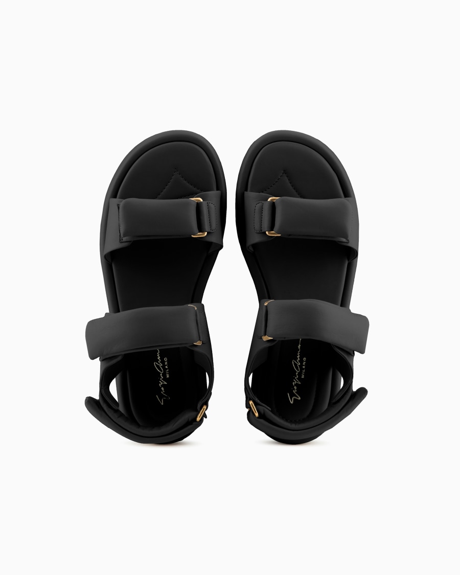 The world of armani SANDALI FLAT IN NAPPA IMBOTTITA Promozione Limitata