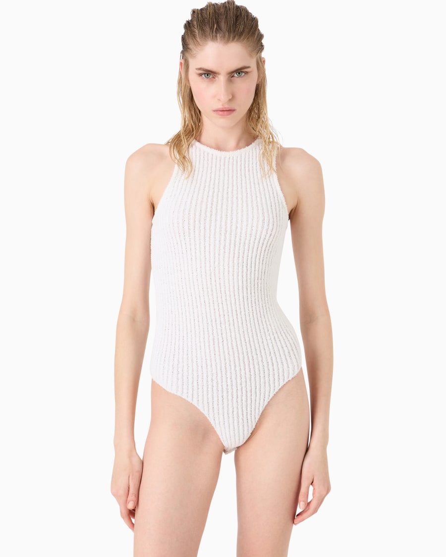 The world of armani BODY IN MISTO COTONE E VISCOSA A COSTE Saldi