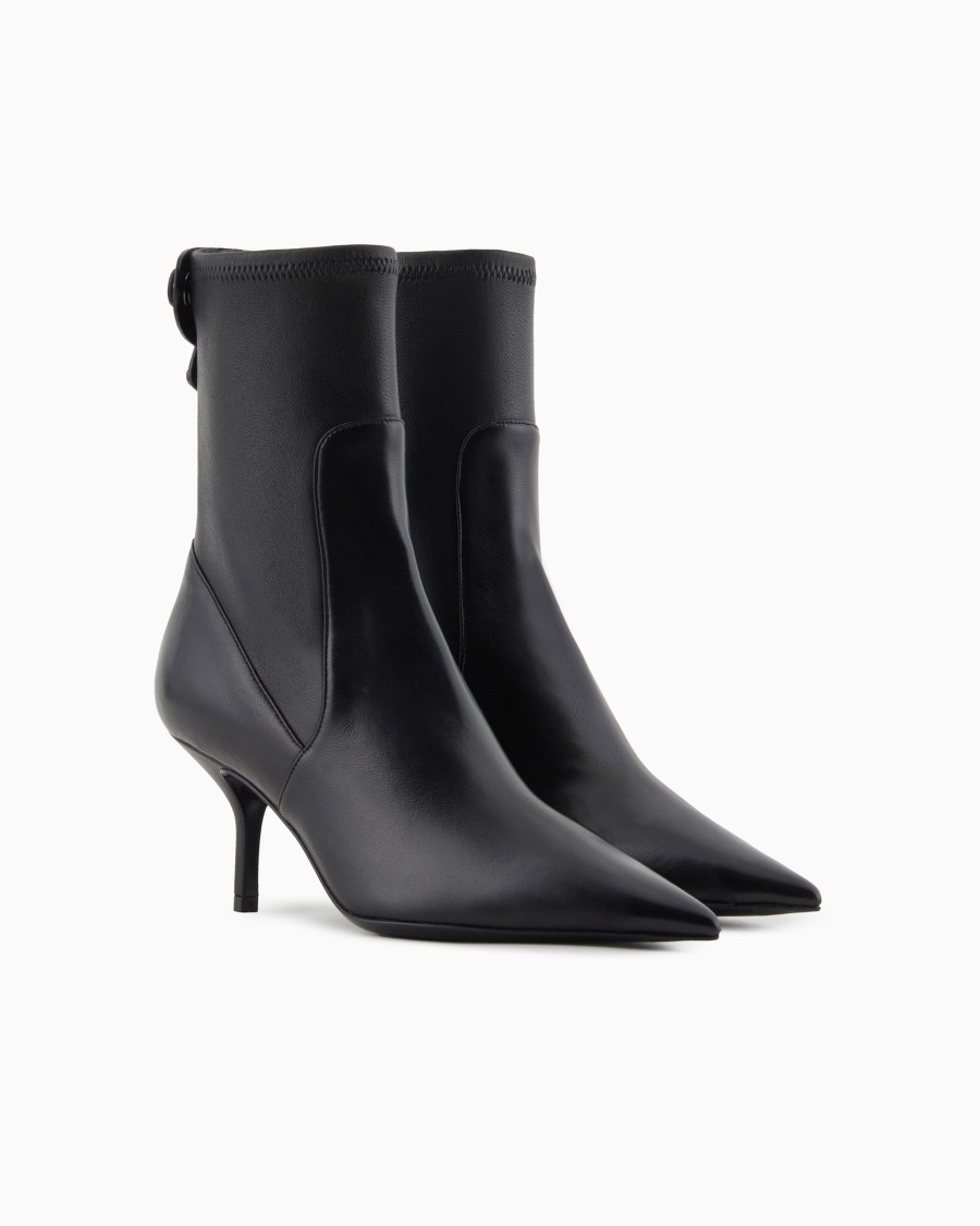 The world of armani STIVALETTI CON TACCO IN NAPPA Vendita Calda