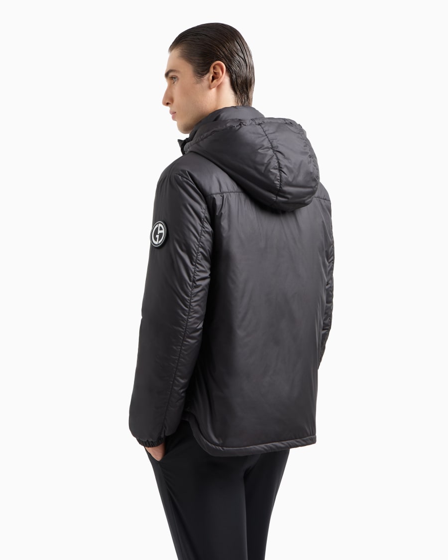 The world of armani BLOUSON CON CAPPUCCIO IMBOTTITO IN PIUMA D'OCA ASV Saldi Di Fabbrica