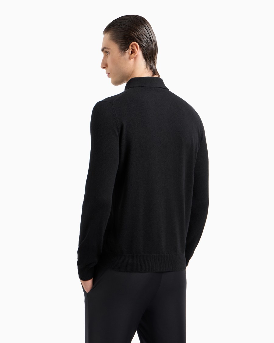 The world of armani POLO A MANICHE LUNGHE IN CASHMERE Vendite Flash