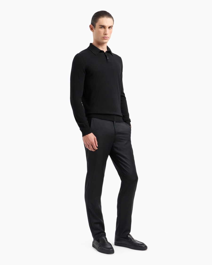 The world of armani POLO A MANICHE LUNGHE IN CASHMERE Vendite Flash