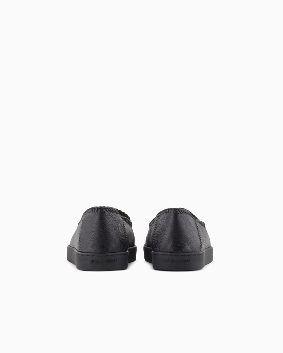 The world of armani GALLERIA 3 SLIP-ON IN CERVO CON INFILATURE Nuova