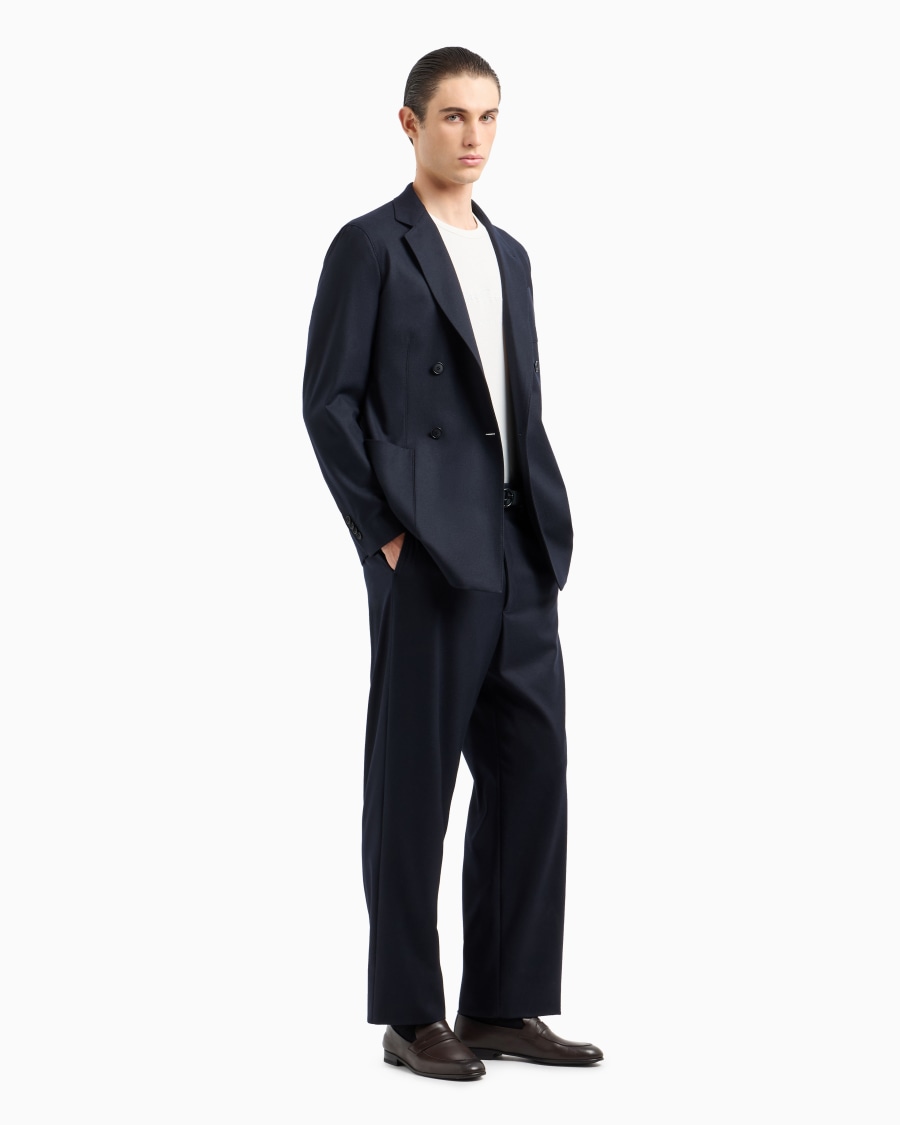 The world of armani T-SHIRT IN INTERLOCK DI PURO COTONE CON LOGO RICAMATO Negozio online di fabbrica