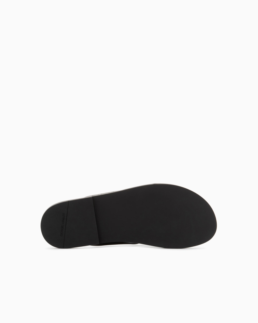 The world of armani SANDALI CROSS IN PELLE E NASTRO BICOLORE Comprare a buon mercato