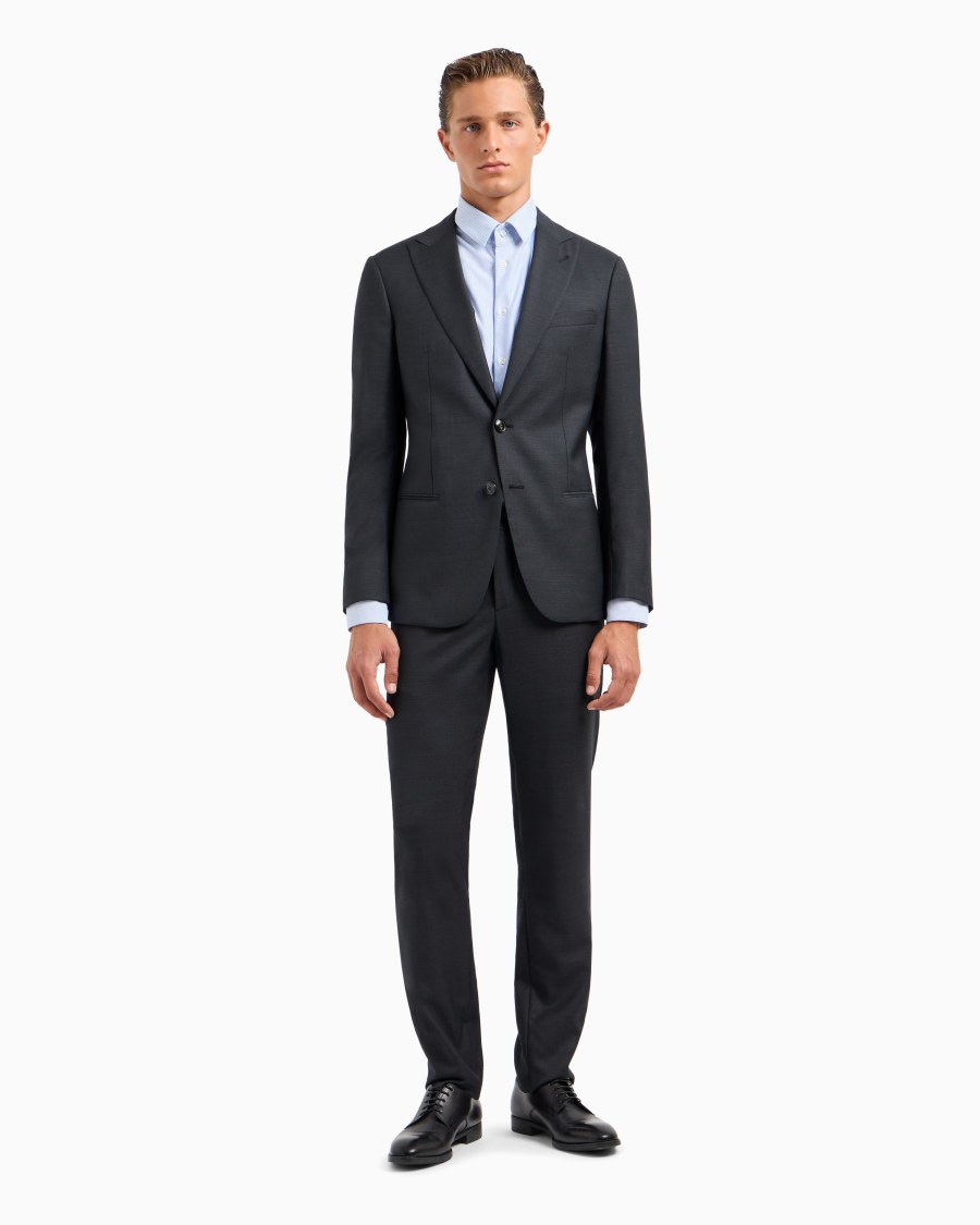 The world of armani ABITO LINEA SOHO MONOPETTO IN LANA VERGINE PUNTO SPILLO Offerta esclusiva