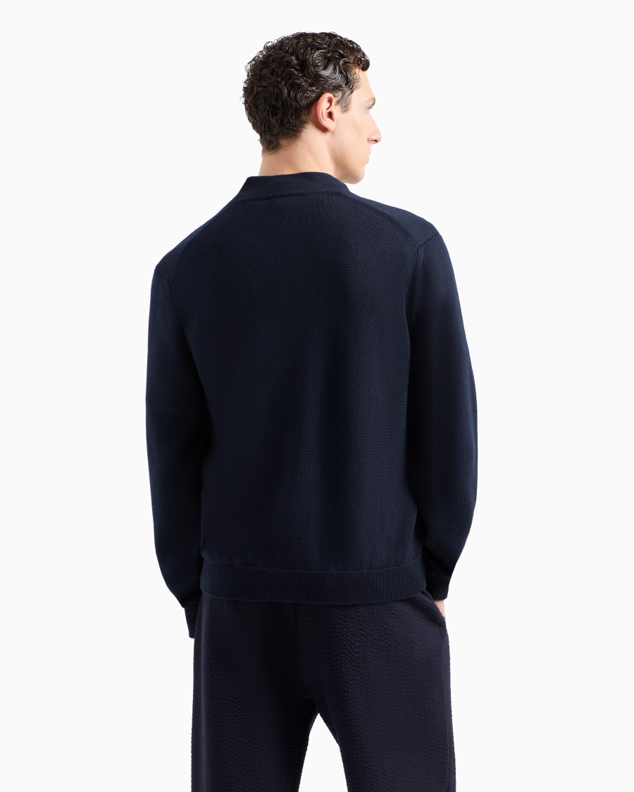 The world of armani CARDIGAN CON BOTTONI IN LANA VERGINE Black Friday