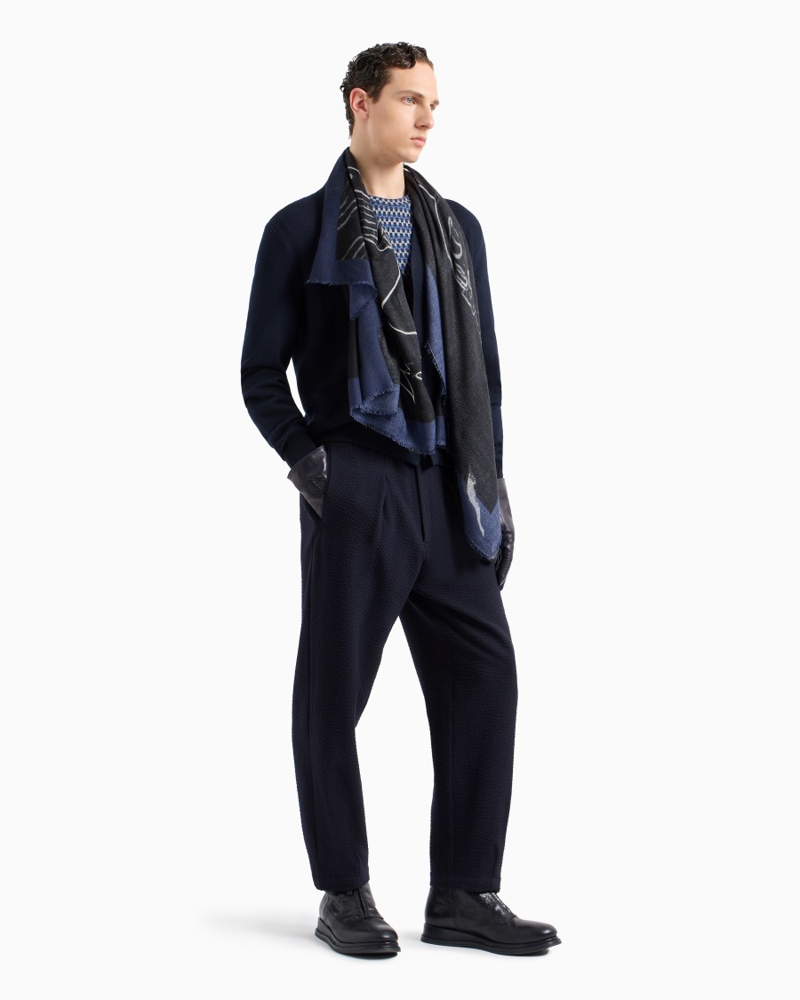 The world of armani CARDIGAN CON BOTTONI IN LANA VERGINE Black Friday