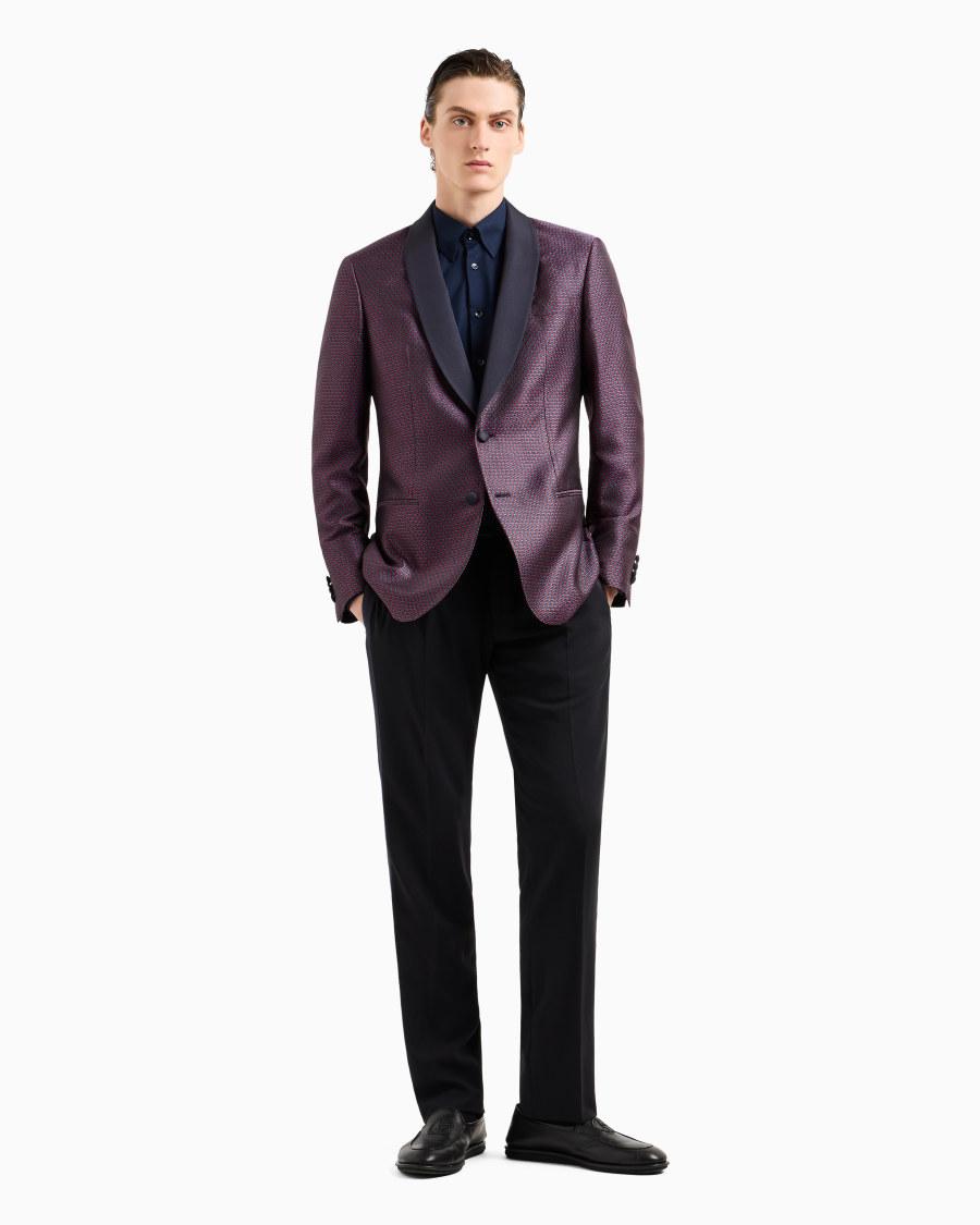 The world of armani CAMICIA SLIM FIT ICON IN JERSEY DI COTONE Offerta natalizia