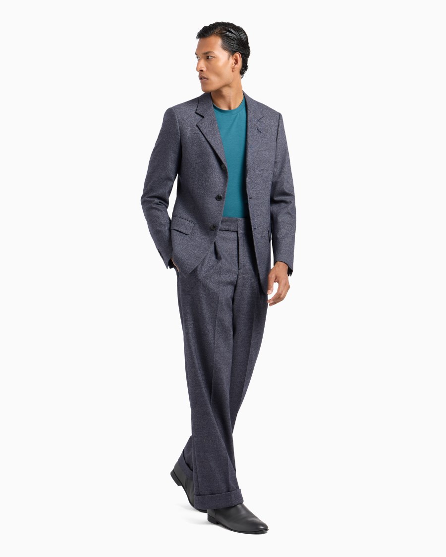 The world of armani T-SHIRT GIROCOLLO A MANICHE CORTE IN JERSEY DI VISCOSA STRETCH Smaltimento dello stoccaggio