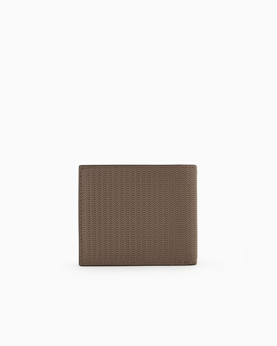 The world of armani PORTAFOGLI BIFOLD IN PELLE STAMPATA Offerta temporanea