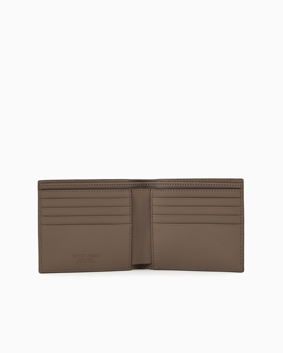 The world of armani PORTAFOGLI BIFOLD IN PELLE STAMPATA Offerta temporanea