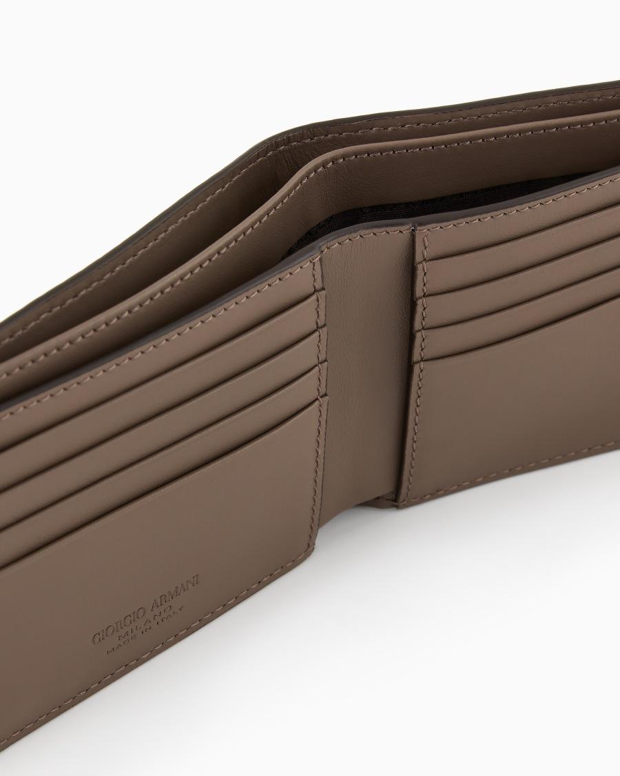The world of armani PORTAFOGLI BIFOLD IN PELLE STAMPATA Offerta temporanea