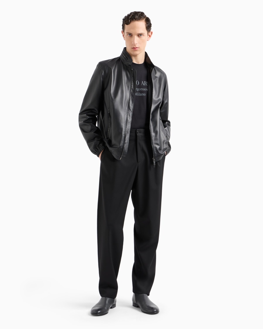 The world of armani T-SHIRT GIROCOLLO BORGONUOVO 11 IN JERSEY DI COTONE PIMA Offerte esclusive