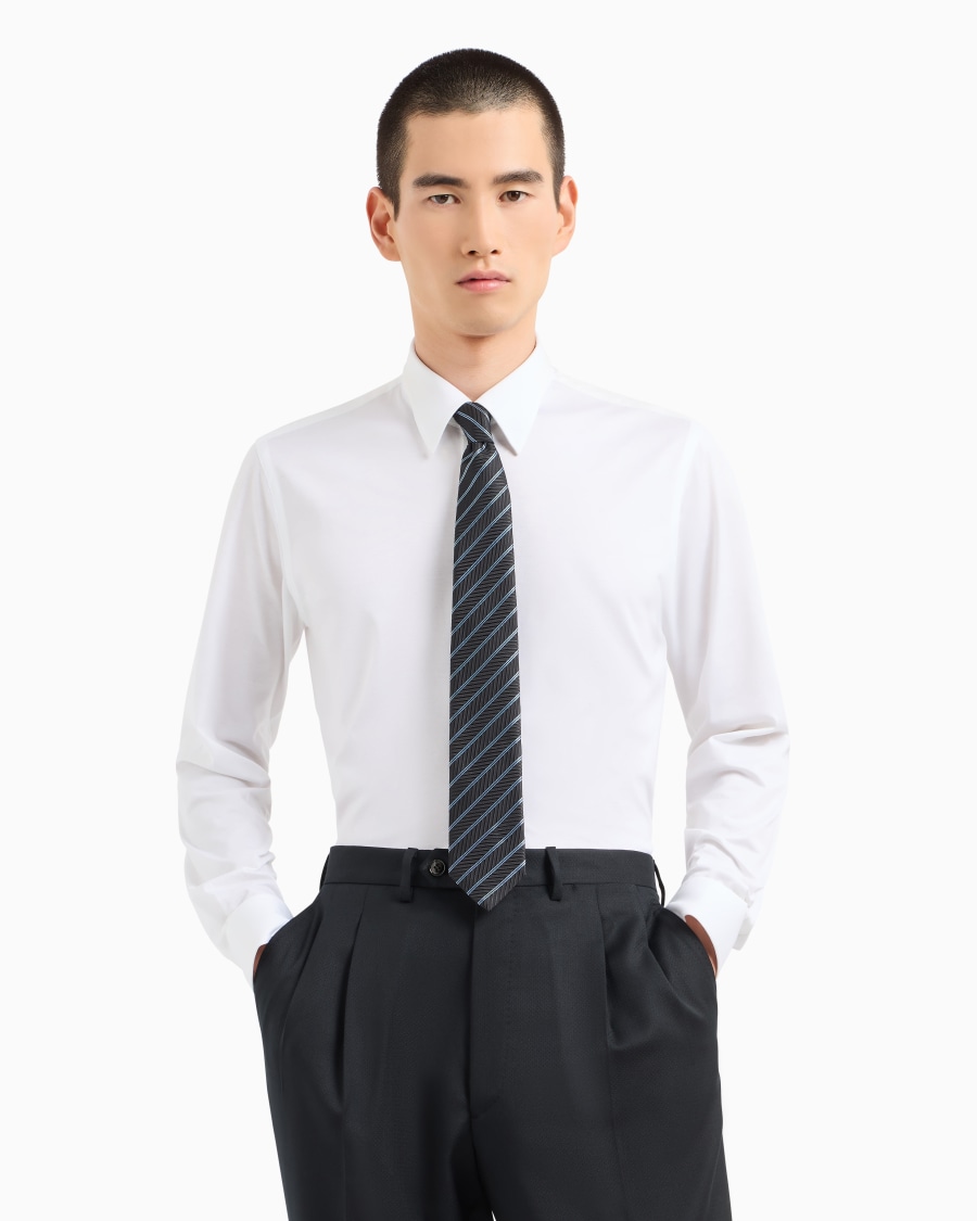 The world of armani CRAVATTA IN SETA JACQUARD REGIMENTAL Lightning offer