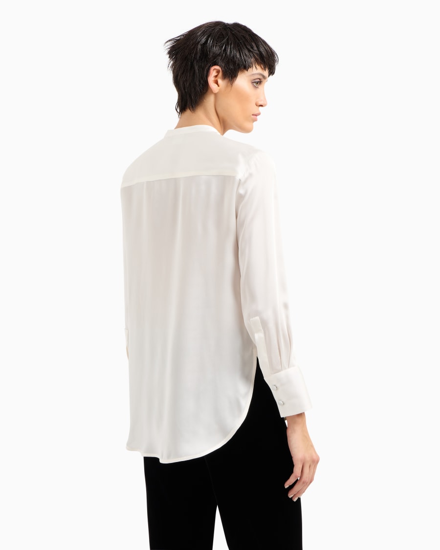 The world of armani CAMICIA IN CHARMEUSE DI SETA Grandi sconti