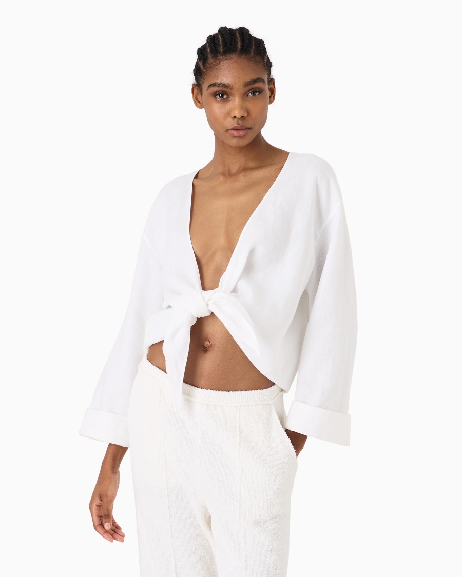The world of armani CAMICIA DA ANNODARE IN CANAPA ASV Nuovi prodotti