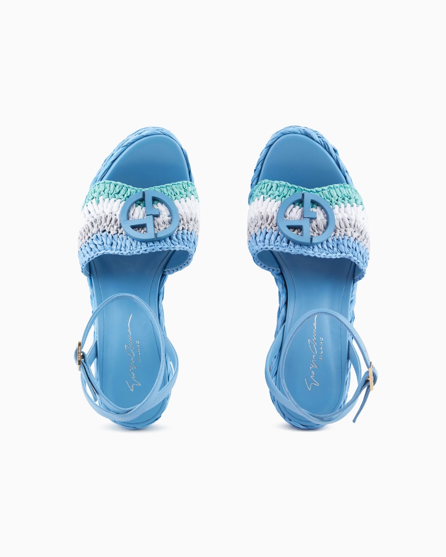 The world of armani SANDALI CON ZEPPA IN CORDA CON MOTIVO INTRECCIO Bestseller