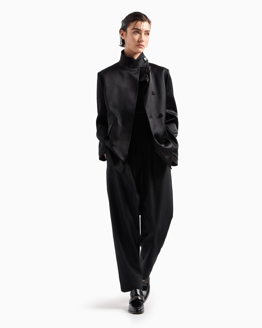 The world of armani PANTALONI MORBIDI IN FLANELLA LANA E CASHMERE Offerte giornaliere