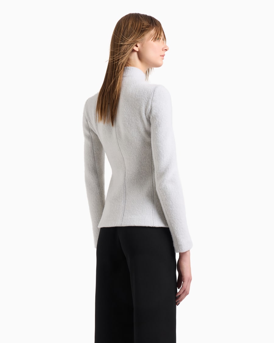 The world of armani GIACCA CON ZIP IN COTONE LANA E CASHMERE DOUBLE Ritorno libero