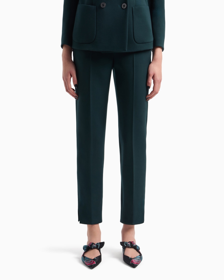 The world of armani PANTALONI DRITTI IN LANA VERGINE STRETCH Ultimi tre giorni