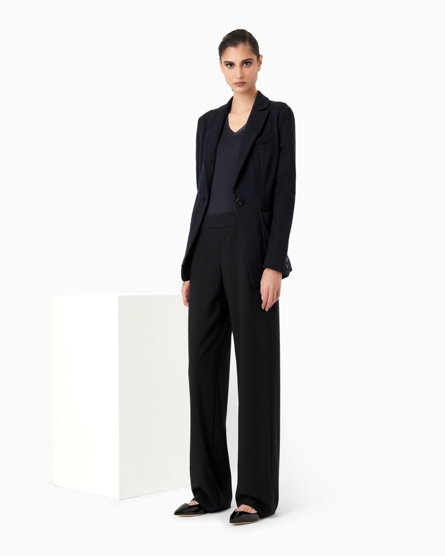 The world of armani BLUSA IN CHARMEUSE DI SETA CON SCOLLO A V Latest stili