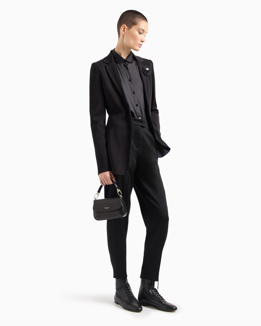 The world of armani PANTALONI DRITTI IN LANA VERGINE Discount Store per i nuovi prodotti