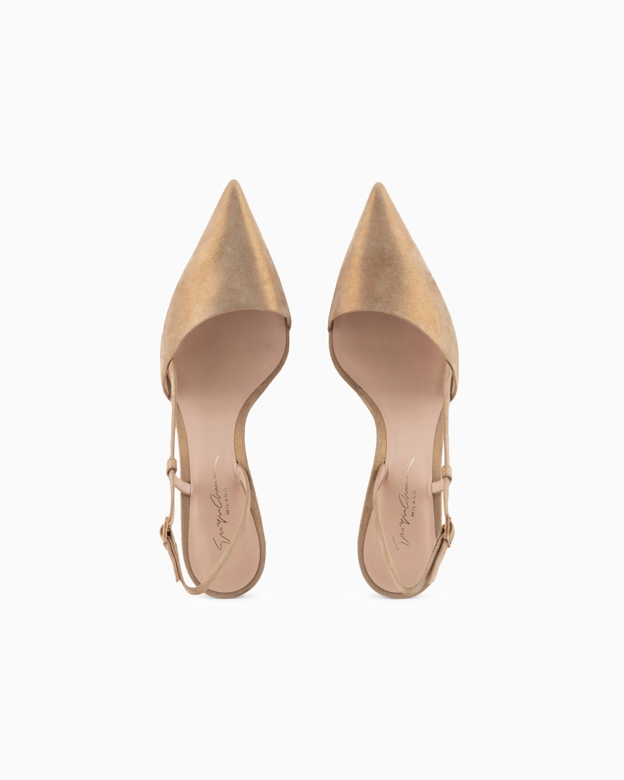 The world of armani SLINGBACK IN PELLE SCAMOSCIATA LAMINATA Officina