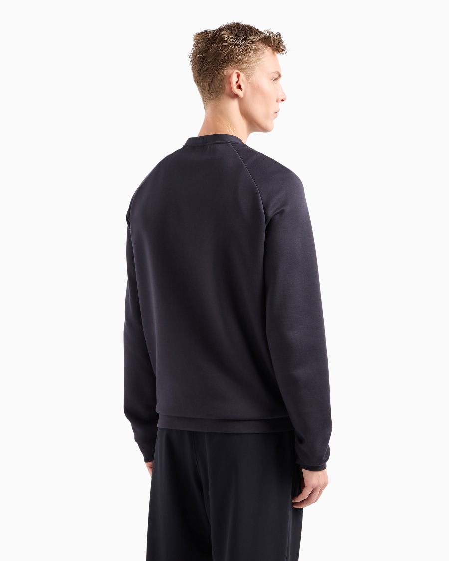 The world of armani FELPA BORGONUOVO 11 IN DOPPIO JERSEY DI COTONE Sconti questo mese