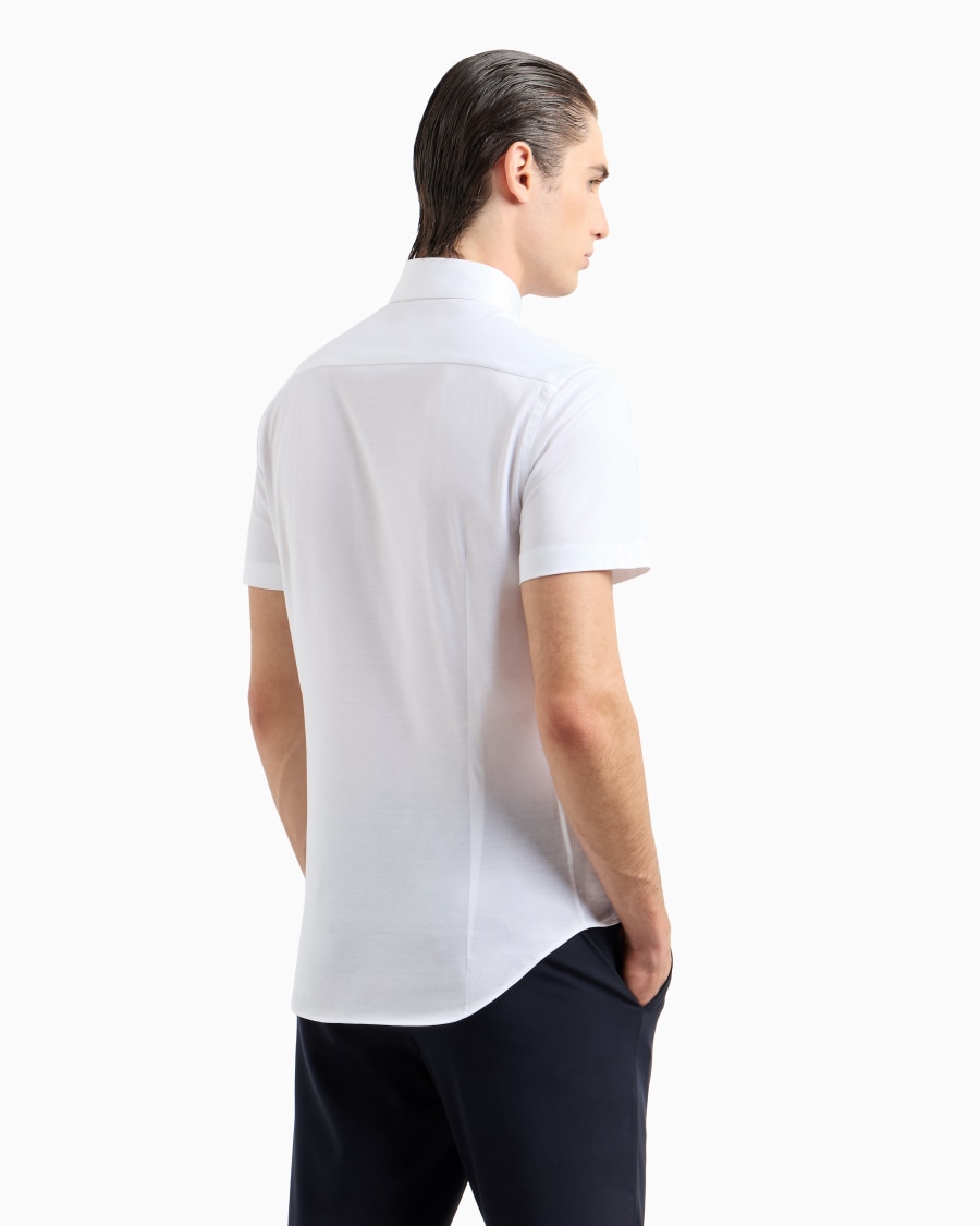 The world of armani CAMICIA A MANICHE CORTE IN JERSEY DI COTONE 2025
