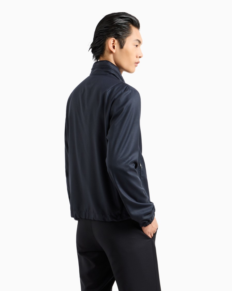 The world of armani BLOUSON ICON IN GABARDINE DI MISTO CASHMERE Promozione
