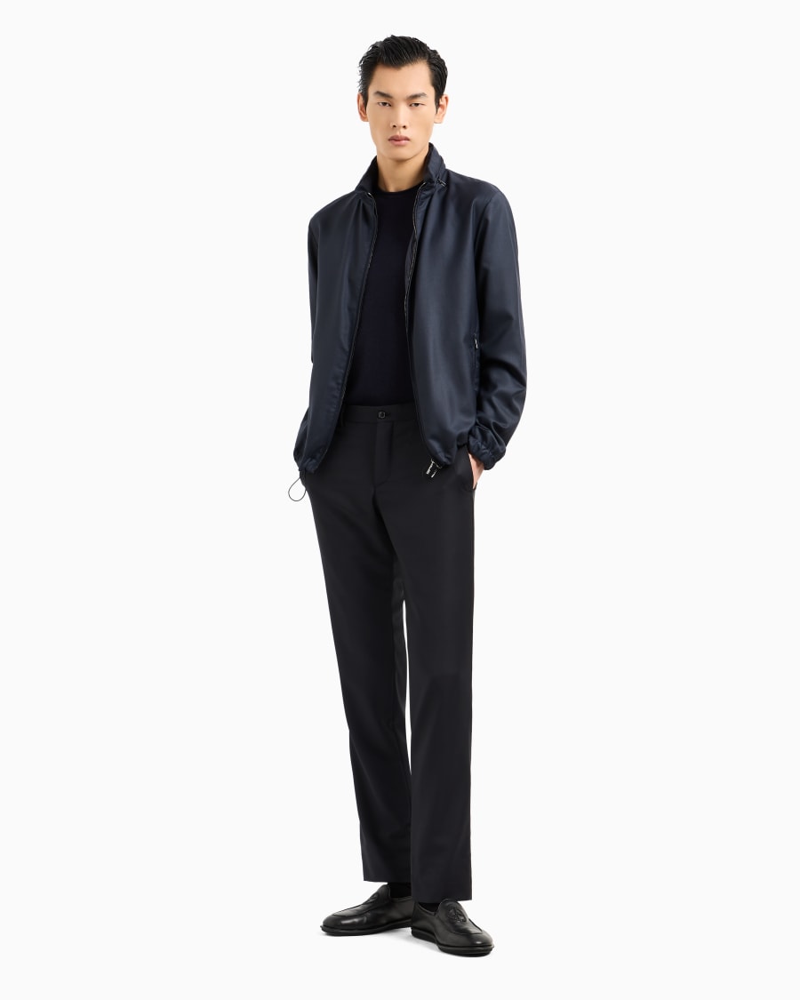 The world of armani BLOUSON ICON IN GABARDINE DI MISTO CASHMERE Promozione