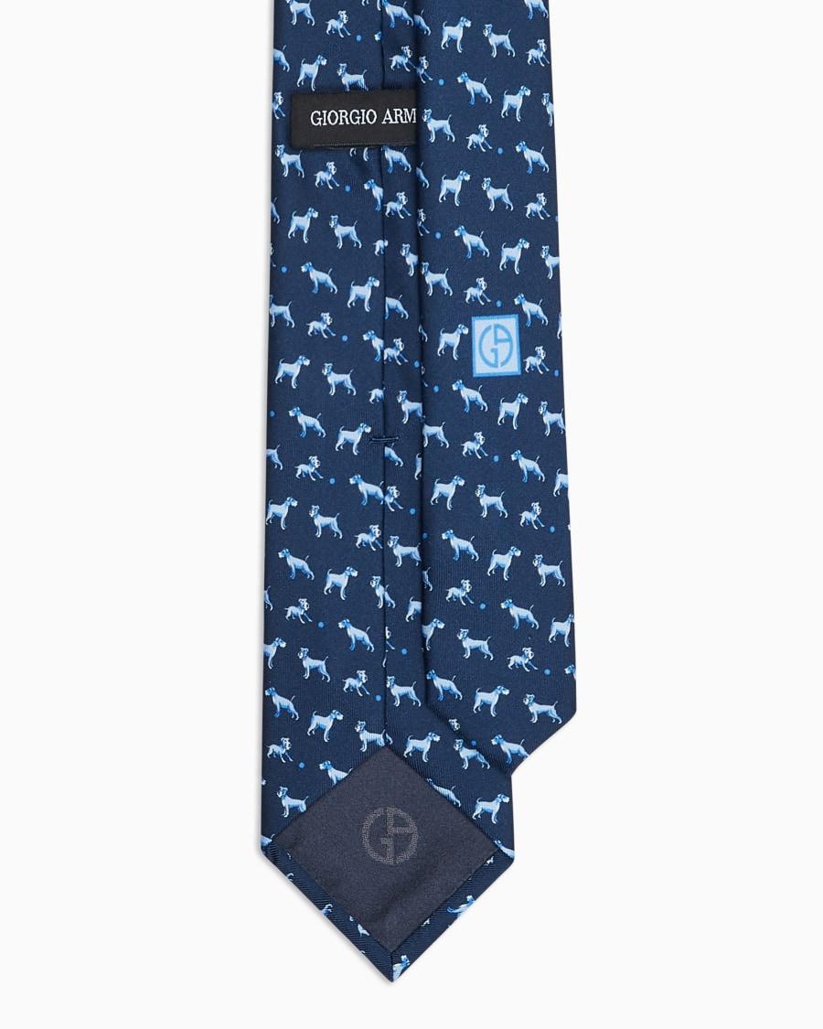 The world of armani CRAVATTA IN SETA STAMPA CAGNOLINI ASV Online