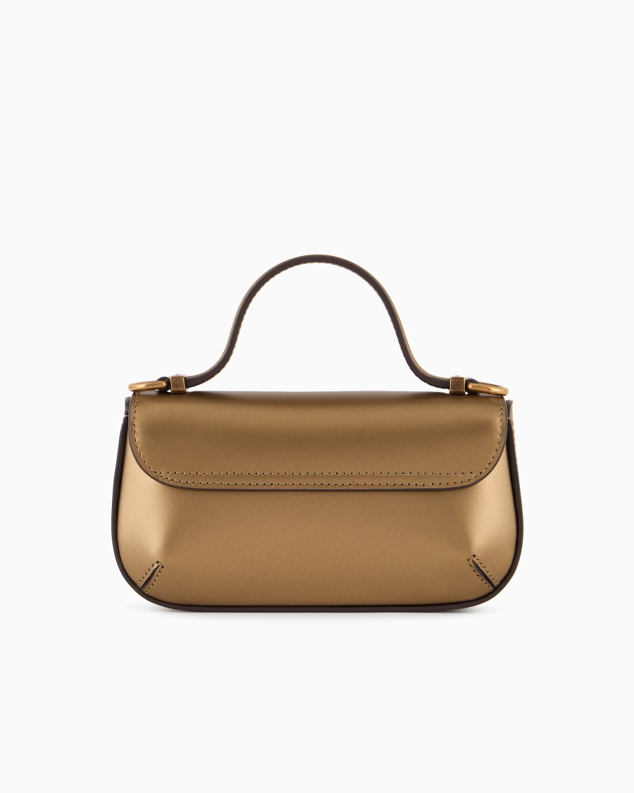 The world of armani MINI BORSA A MANO LA PRIMA IN PELLE LAMINATA Negozio