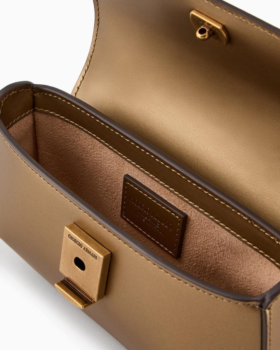 The world of armani MINI BORSA A MANO LA PRIMA IN PELLE LAMINATA Negozio