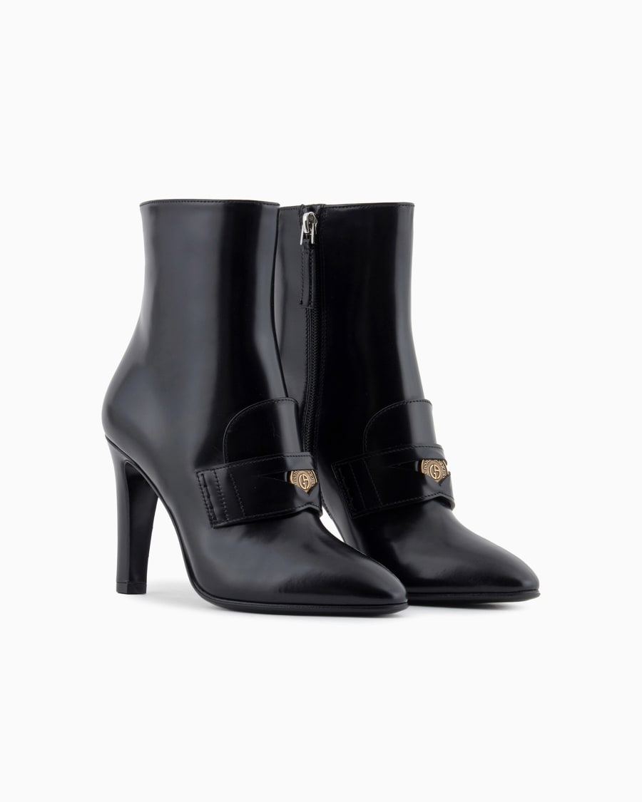 The world of armani STIVALETTI CON TACCO IN PELLE SPAZZOLATA Moda