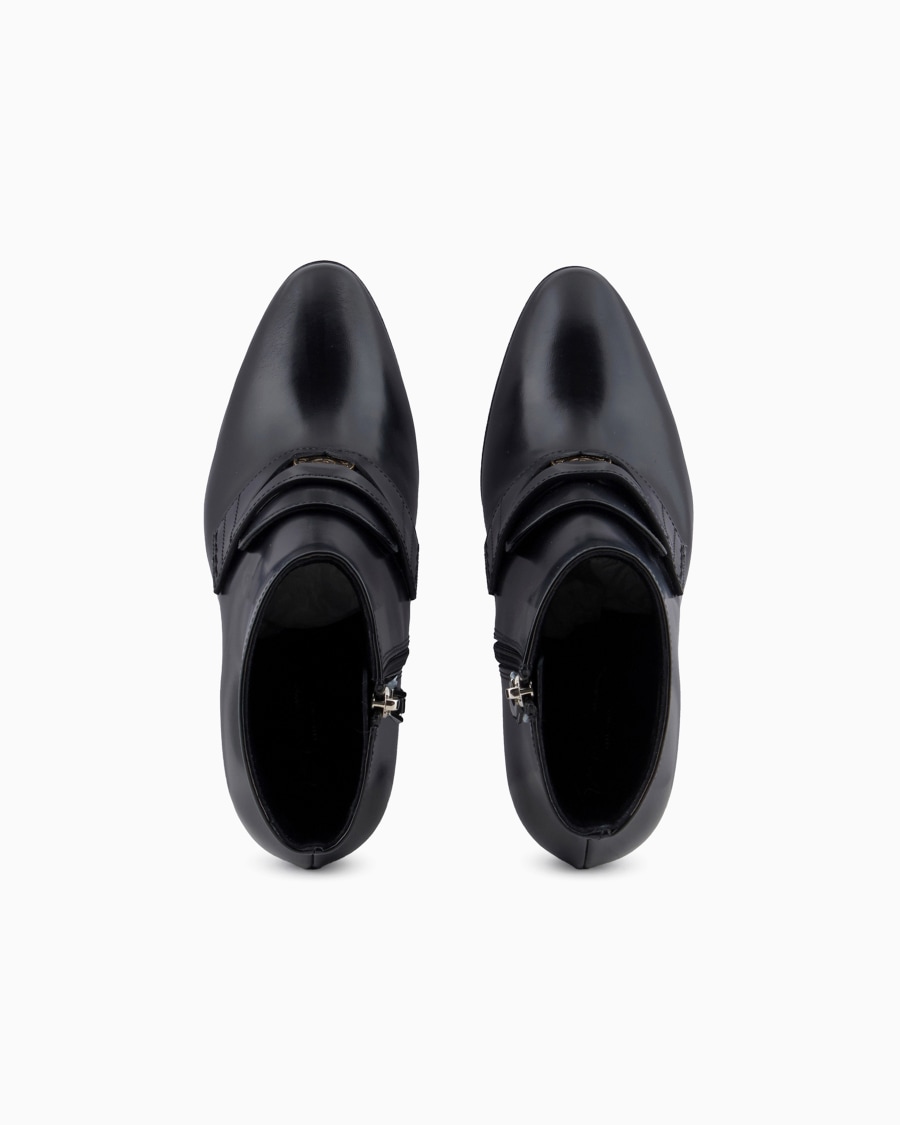 The world of armani STIVALETTI CON TACCO IN PELLE SPAZZOLATA Moda